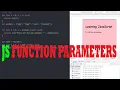 JAVASCRIPT TUTORIALS - FUNCTIONS PASSSING PARAMETERS
