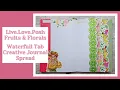 Fruits Florals Waterfall Tab Spread Creative Journal Spread with Live Love Posh Stickers