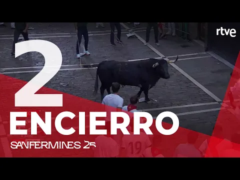 Video Thumbnail: SEGUNDO ENCIERRO de San Fermín 2025 | Toros de Cebada Gago