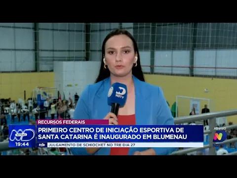 Ministro dos Esportes André Fufuca inaugura primeiro Centro de Iniciação Esportiva em Blumenau