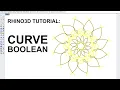 Rhino3D Tutorial Curve Boolean