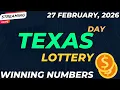 Texas Day Lottery Results For - 27 Feb 2026