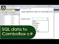 Load Data from SQL to ComboBox in C