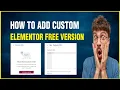 How To Add Custom CSS in Elementor Free Version Elementor Tips Elementor Addons