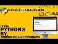 Lecture 3 - Escape sequence characters New Line Tab etc in Python Programming with Priyanshu