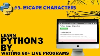 Lecture 3 - Escape sequence characters New Line Tab etc in Python Programming with Priyanshu