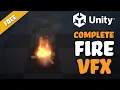 Fire VFX small flames and smoke particles and shader graph in Unity - part 2