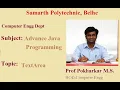 TextArea in Advance Java Programming