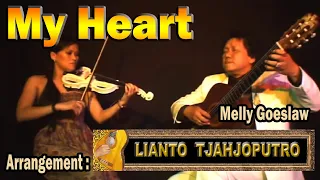 Download MY HEART- Melly Goeslaw - arrangement: Lianto Tjahjoputro (guitar) \u0026 Elisabeth Kurnia Dewi (violin) MP3