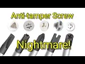 Anti-Tamper Security Screws RANT right to repair