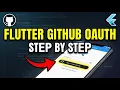 How to authenticate with GitHub OAuth in Flutter mobile apps - Step By Step