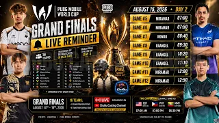 LIVE RESTREAM PMWC 2026 GRAND FINALS DAY 2 PUBG MOBILE WORLD CUP