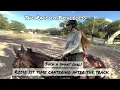 The Race to Bridleless Rosie 1st time cantering with a rider after the track