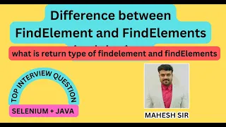 Difference between findelement and findelements findelement and findelements in selenium