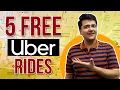 Trick to Get 5 FREE Uber Rides Uber First Ride Free Promo Code Uber Code 2023