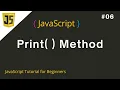 Print in JavaScript print function in JavaScript JavaScript tutorial for beginners