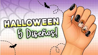 5 DISEÑOS de UÑAS de HALLOWEEN 🎃 FÁCILES | 2026
