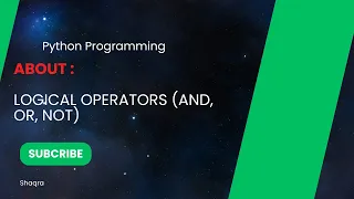 Bitwise Operators and or xor in python programming Lect 07