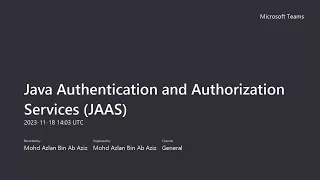 Java Authentication and Authorization Service JAAS
