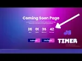 Make Coming Soon Page Using HTML CSS JavaScript Time Date Countdown Ms Web Developer