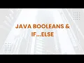 Java Booleans If Else
