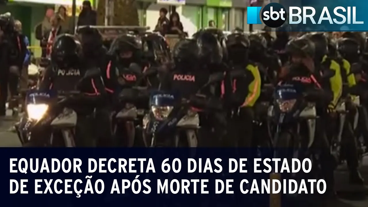 Equador decreta 60 dias de Estado de exceção após morte de candidato | SBT Brasil (10/08/23)