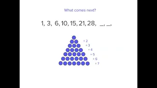 Triangular numbers Number Year 6