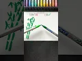 How to Draw Realistic Bamboo 🤔😱 #shorts #craft #art #drawing #crafts #satisfying