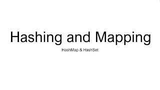 HashMap and HashSet in Java - 01