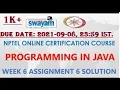 Programming in Java Week 6 Assignment 6 Nptel NPTEL JAVA Solution July 2021