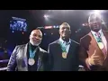 Mike tyson Evander holyfield Lenox Lewis receive medals
