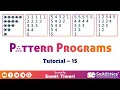 Pattern Programs Tutorial Part 15 - Reverse right-angled triangle