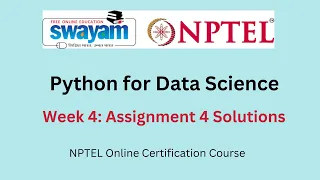 Python for Data Science Week 4 Assignment 4 Solutions 2023
