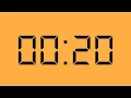 20 Seconds Timer No Copyright - Yellow Orange Screen Beep