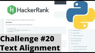 Hackerrank Python Challenge Text Alignment rjust ljust and center