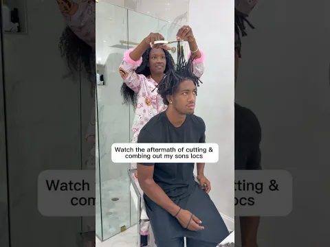 Watch his sister and godsisters reaction to cutting and coming out his locs. We weren’t ready