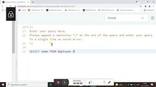 Employee Names HACKERRAK SOLUTION SQL ORACLE FOR BEGINNERS