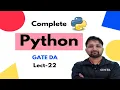 List vs Set vs Tuple vs Dictionary Lecture 22 Python Complete Course GATE DA Puneet Kansal