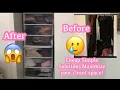 Sterilite Wide 3 Drawer Cart White review Organize with me Maximize your closet space