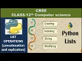 List Operations Concatenation and Replication Opertor