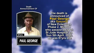 Paul George Short Obituary