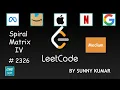 SPIRAL MATRIX IV 2326 LeetCode Matrix Linked List Leetcode Weekly Contest 300
