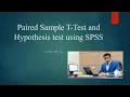 Paired samples t-test and hypothesis testing using spss