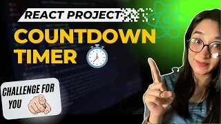 React Challenge For You React JS Simple Project - Countdown Timer Project in React JS