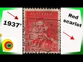 AUSTRALIA Red Scarlet 1937 2d - Stamp Values
