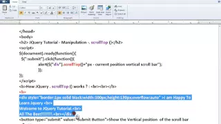 SCROLLTOP METHOD JQUERY DEMO