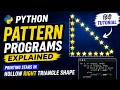 Python Pattern Programs Explained Printing Stars in Hollow Right Triangle Shape Tutorial in Hindi
