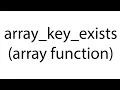 array - key