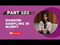 Part 103 Random Sampling in NumPy Python Tutorial
