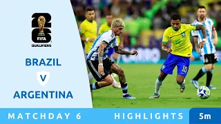 brazil v argentina highlights fifa world cup 2026 conmebol qualifier